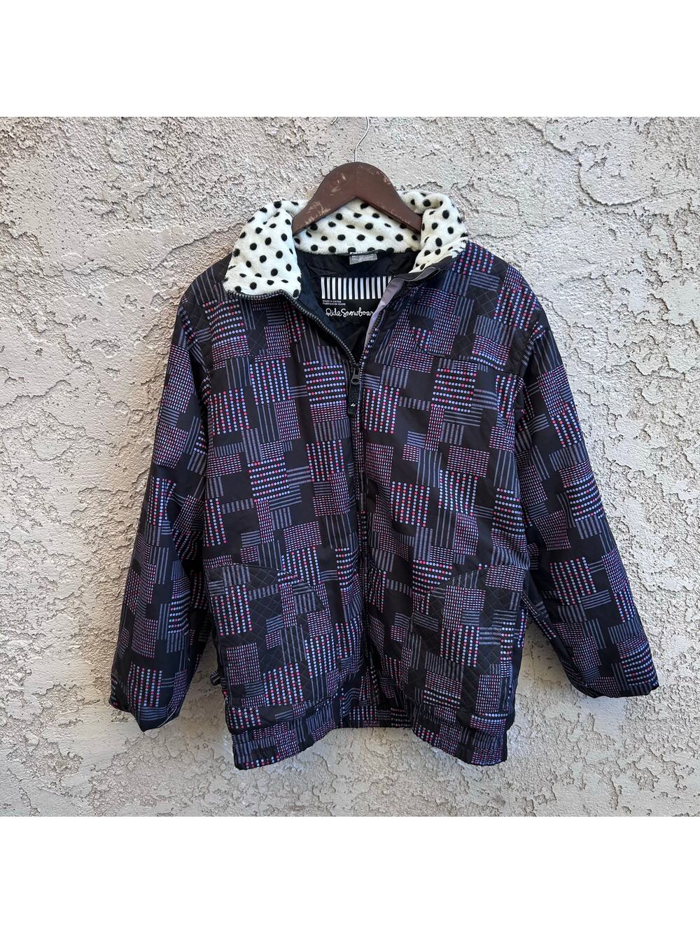 Ride Snowboards Geo Print Snow Ski Jacket Size Youth XL 14–16